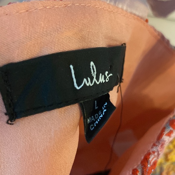 Lulus Floral Tie Crop Tank Size L NWT - Picture 5 of 5